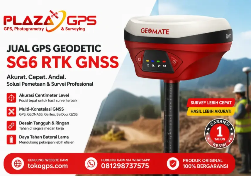 Jual GPS GEODETIC SG6 RTK GNSS