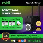 Jual RABIT SMART IP CCTV WIFI CAMERA OUTDOOR PTZ RINGLIGHT FULL HD KAMERA 4 MP