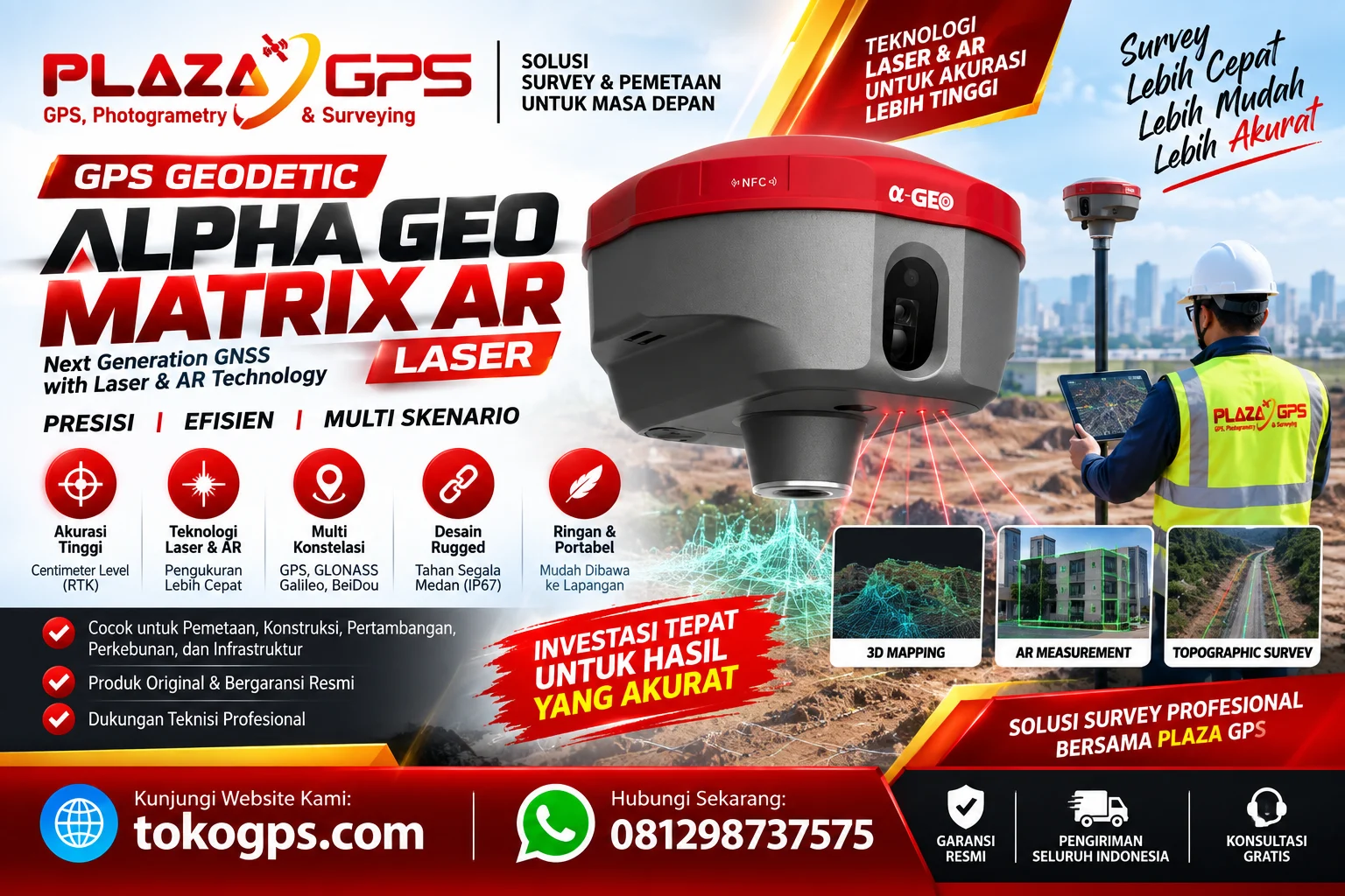 GPS GEODETIC ALPHA GEO MATRIX AR LASER