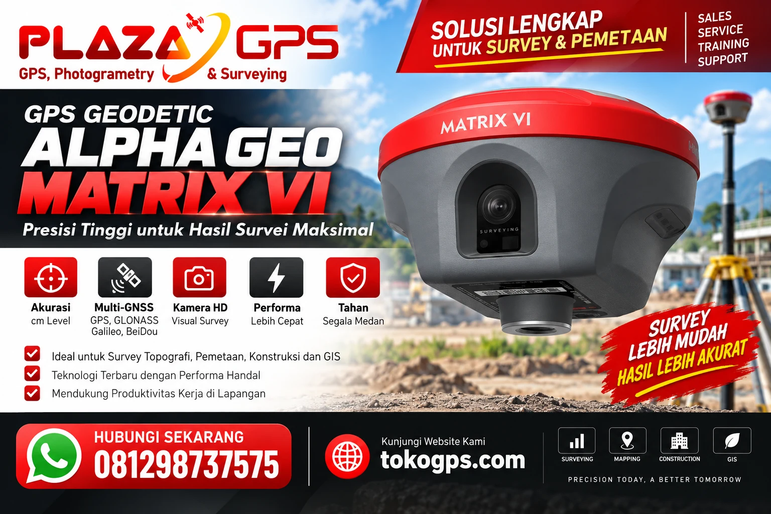 Jual GPS GEODETIC ALPHA GEO MATRIX VI
