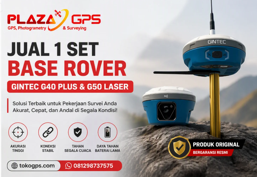 Jual 1 Set Base Rover Gintec G40 Plus dan G50 Laser