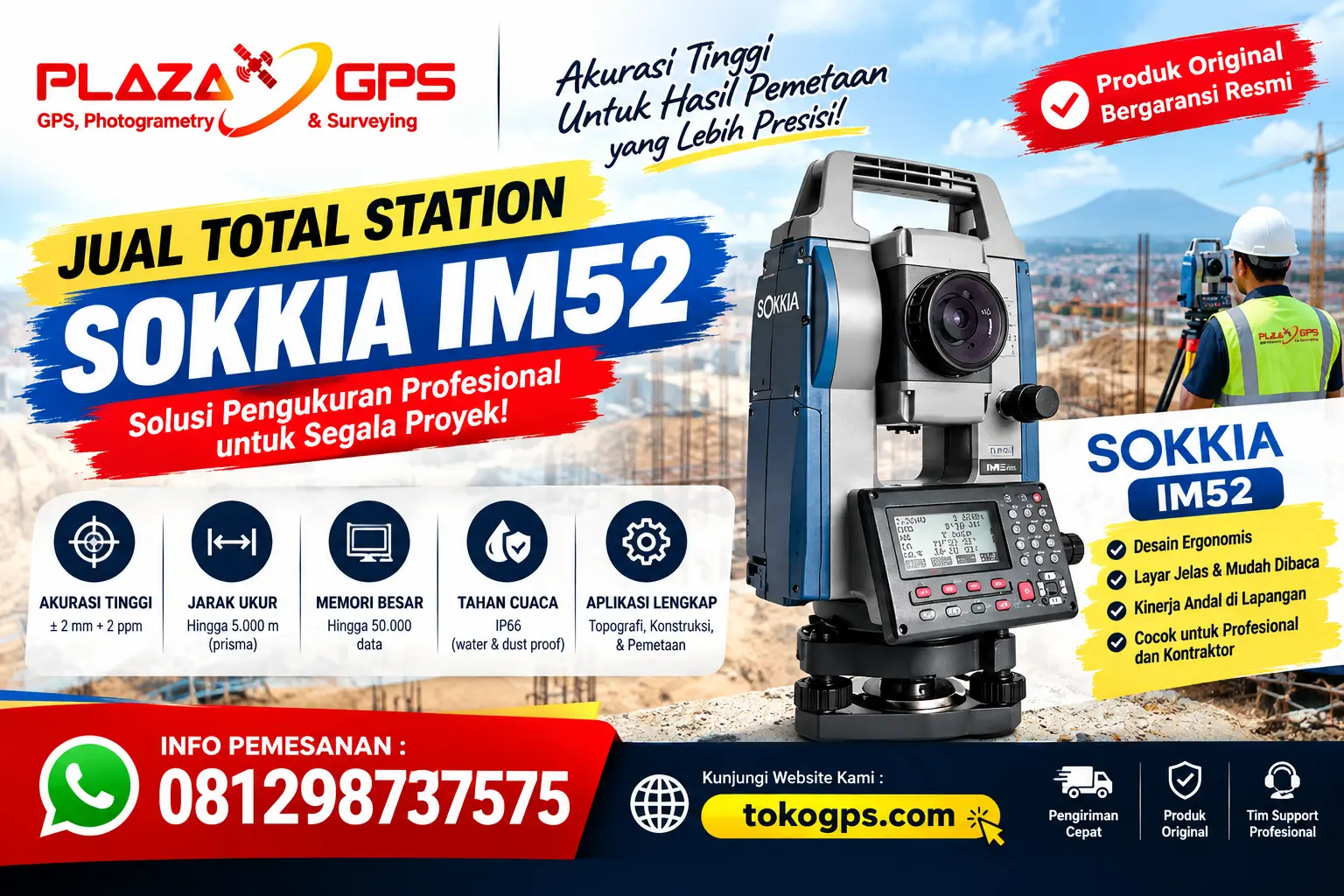 Jual Total Station SOKKIA IM52